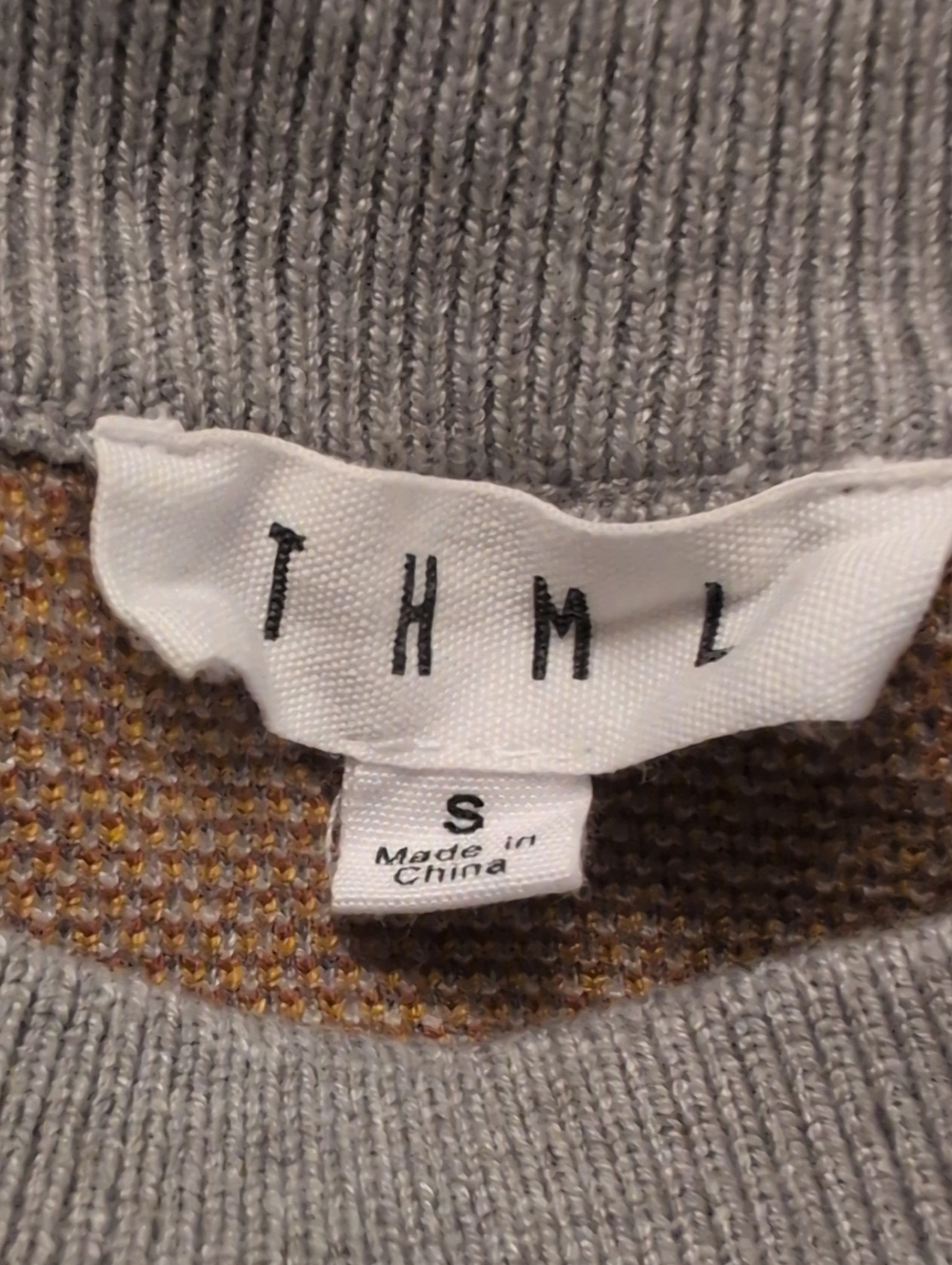 THML Gray Horse Knit Sweater Size Small - Picture 3 of 4
